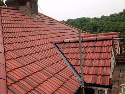 Completed tiled roofing and leadwork